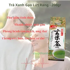 Trà xanh gạo lứt Kunitaro Koubashi Genmaicha Nhật Bản - 200g, Trà matcha tự nhiên, Giải độc, Tăng cường sức khỏe, Thức uống truyền thống Nhật Bản