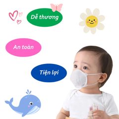 Khẩu Trang Gấu Xám Nhật Bản Cho Bé - Set 7 Chiếc, Hỗ Trợ Ngăn Ngừa Bụi Bẩn và Bệnh Hô Hấp, Thiết Kế Ngộ Nghĩnh, An Toàn Cho Trẻ Em