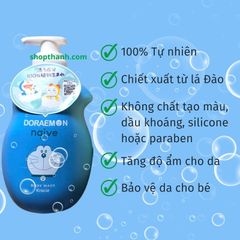 Sữa Tắm Kracie Naive Doremon Nhật Bản - Bọt Mịn Dịu Nhẹ Chiết Xuất Từ Thực Vật Hương Đào Cho Da Nhẹ Nhàng, Dưỡng Ẩm Tự Nhiên