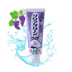 Kem Đánh Răng Trẻ Em Kids Kao Nhật Bản 70g - Vị Nho, Dưa Lưới, Dâu - An Toàn, Nuốt Được, Giúp Bé Tập Chải Răng