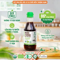 Nước Tương Mật Hoa Dừa Organic Sokfarm 200ml - Nước Chấm Tự Nhiên Không Đậu Nành, Không Gluten, Không Chất Bảo Quản cho Bé