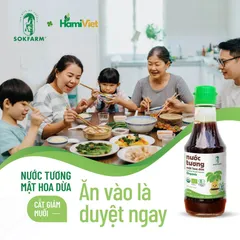 Nước Tương Mật Hoa Dừa Organic Sokfarm 200ml - Nước Chấm Tự Nhiên Không Đậu Nành, Không Gluten, Không Chất Bảo Quản cho Bé