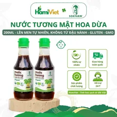 Nước Tương Mật Hoa Dừa Organic Sokfarm 200ml - Nước Chấm Tự Nhiên Không Đậu Nành, Không Gluten, Không Chất Bảo Quản cho Bé