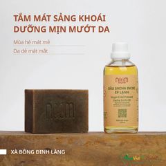 Xà Bông Đinh Lăng Noom 100g - Chăm Sóc Da Tự Nhiên, Giữ Ẩm, Làm Mát, Dưỡng Da Tươi Mát từ Giới Thiệu Cây Đinh Lăng Việt Nam