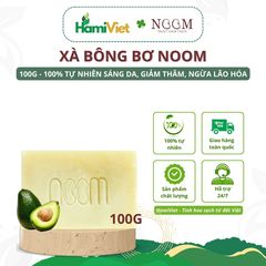 Xà Bông Bơ Noom 100g - Sáng Da, Giảm Thâm, Ngừa Lão Hóa, Dưỡng Ẩm Tự Nhiên, Lành Tính, Chiết Xuất Từ Bơ 100% Thiên Nhiên