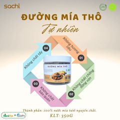 Đường Mía Thô Sachi 100% Tự Nhiên - Giàu Vitamin, Khoáng Chất, Không Hóa Chất, Nguyên Liệu Nấu Ăn Sạch, An Toàn Sức Khỏe