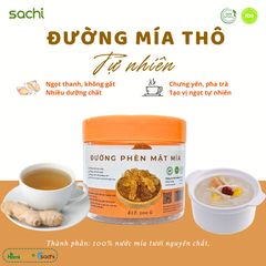 Đường Mía Thô Sachi 100% Tự Nhiên - Giàu Vitamin, Khoáng Chất, Không Hóa Chất, Nguyên Liệu Nấu Ăn Sạch, An Toàn Sức Khỏe