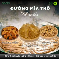 Đường Mía Thô Sachi 100% Tự Nhiên - Giàu Vitamin, Khoáng Chất, Không Hóa Chất, Nguyên Liệu Nấu Ăn Sạch, An Toàn Sức Khỏe