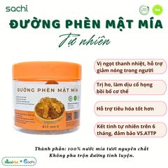 Đường Mía Thô Sachi 100% Tự Nhiên - Giàu Vitamin, Khoáng Chất, Không Hóa Chất, Nguyên Liệu Nấu Ăn Sạch, An Toàn Sức Khỏe