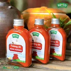 Tương Ớt Đình Hương Spico - Vị Cay Truyền Thống Bắc, Tự Nhiên, Không Hóa Chất, Chai Thủy Tinh 115g