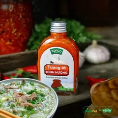 Tương Ớt Đình Hương Spico - Vị Cay Truyền Thống Bắc, Tự Nhiên, Không Hóa Chất, Chai Thủy Tinh 115g