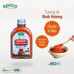 Tương Ớt Đình Hương Spico - Vị Cay Truyền Thống Bắc, Tự Nhiên, Không Hóa Chất, Chai Thủy Tinh 115g