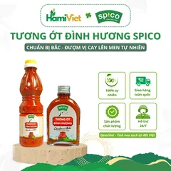 Tương Ớt Đình Hương Spico - Vị Cay Truyền Thống Bắc, Tự Nhiên, Không Hóa Chất, Chai Thủy Tinh 115g