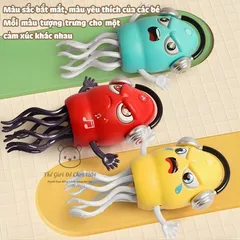 Đồ Chơi Bạch Tuộc Nhảy Múa Phun Khói - Thông Minh Tự Tránh Vật Cản, Có Đèn Nhạc, Sạc Pin USB Cho Bé Vui Chơi Thoải Mái
