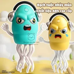 Đồ Chơi Bạch Tuộc Nhảy Múa Phun Khói - Thông Minh Tự Tránh Vật Cản, Có Đèn Nhạc, Sạc Pin USB Cho Bé Vui Chơi Thoải Mái