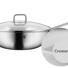 Chảo Sâu Lòng WMF 30cm Có Nắp Kính - Chảo Bếp Từ Chất Liệu Thép Không Gỉ Chống Dính An Toàn, Tiết Kiệm Nhiệt năng