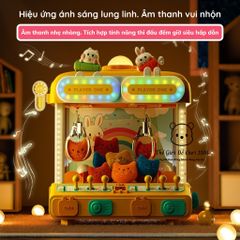 Máy Gắp Thú Mini Rabit 2 Người Chơi - Đèn LED và Âm Thanh Vui Nhộn, Trò Chơi Giải Trí Cho Trẻ Em Từ 3 Tuổi