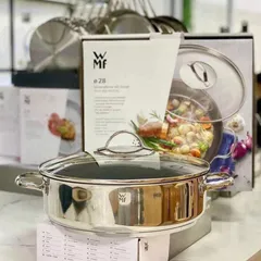 Nồi Chảo Thần Thánh WMF 28cm - Chảo Đứng Chảo Xào Nấu Cao Cấp Chống Dính Bằng Thép Không Rỉ, Xuất Xứ Đức