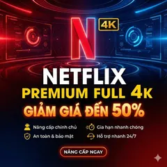 Tài Khoản Netflix Premium 4K 12 Tháng - Trải Nghiệm Xem Phim Mượt Mà Với Chất Lượng Hình Ảnh Đỉnh Cao Và Âm Thanh Khôn Gian