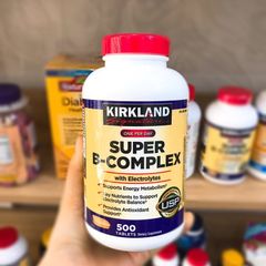 Vitamin B Tổng Hợp Super B-Complex Kirkland 500 Viên - Hỗ Trợ Năng Lượng & Cải Thiện Tâm Trạng, Vitamin Cần Thiết Cho Sức Khỏe chính hãng