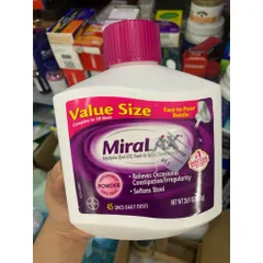 Bột nhuận tràng MiraLAX 765g - Giúp giảm táo bón hiệu quả, an toàn, không có tác dụng phụ, được bác sĩ khuyên dùng