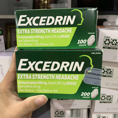 Viên Uống Giảm Đau Đầu Excedrin Extra Strength - Hỗ Trợ Hiệu Quả Đau Nửa Đầu, Cải Thiện Cảm Giác Khó Chịu, Dễ Dàng Sử Dụng