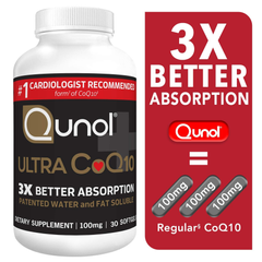Viên uống Qunol Ultra CoQ10 - Bổ sung Coenzyme Q10 nâng cao sức khỏe tim mạch và năng lượng tự nhiên, dễ hấp thu 100mg mỗi viên