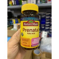 Vitamin tổng hợp bầu Nature Made Prenatal Folic Acid - Bổ sung vitamin và khoáng chất thiết yếu cho mẹ bầu và thai nhi khỏe mạnh