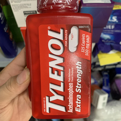 Viên Uống Giảm Đau Tylenol Acetaminophen Extra Strength 500mg - Giải Pháp Chống Đau Nhức Hiệu Quả cho Người Lớn và Trẻ Em Trên 12 Tuổi