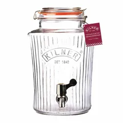 Bình Nước Thủy Tinh Kilner Vintage 8L - Đựng Nước và Cocktails, Phong Cách Cổ Điển, Lý Tưởng Cho Tiệc Tùng và Gia Đình
