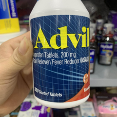 Viên Giảm Đau Hạ Sốt Advil 200mg - Hỗ Trợ Hiệu Quả Đau Đầu, Đau Răng, Hạ Sốt - 360 Viên Thực Phẩm Chức Năng Mỹ
