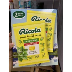 Kẹo Ricola Lemon Mint Không Đường - Kẹo Ngậm Giảm Ho Chiết Xuất Thảo Mộc Thiên Nhiên, Dành Cho Người Ăn Kiêng, Tiểu Đường
