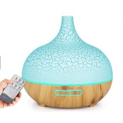 Máy Xông Tinh Dầu 550ML Aroma Zone - Khuếch Tán Hương Thơm, Remote Điều Khiển, Thiết Kế Phong Thủy, Tiết Kiệm Điện