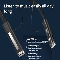 Tai Nghe Bluetooth V5.3 Không Dây Treo Cổ Thể Thao với Mic – Âm Thanh HiFi Chất Lượng Cao, Thiết Kế Ergonomic, Thời Gian Pin 40 Giờ