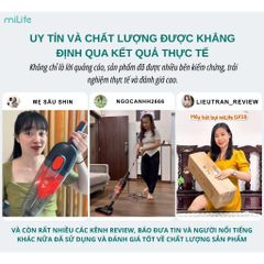 Máy Hút Bụi Cầm Tay miLife DX18 - Công Suất 800W, Lực Hút 21.000Pa, Thiết Kế 2 Trong 1 Với Đầu Lọc Turbo Cycle, Bảo Hành 12 Tháng