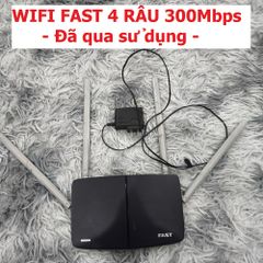 Bộ Phát Wifi Hàng Cũ FAST Router 4 Râu - Tốc Độ 300Mbps, Phát Sóng Mạnh, Cài Đặt Dễ Dàng, Sử Dụng Ngay