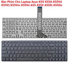 Bàn Phím Laptop Asus K55 K55A K55DE K55DR K55N Màu Đen - Phụ Kiện Thay Thế Chính Hãng, Chất Lượng Cao