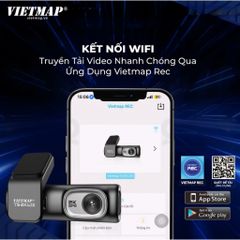 Camera Hành Trình VIETMAP TS-2K Lite - Ghi Hình Super HD 2K Trước Sau, Kết Nối WIFI 5Ghz, Bền Bỉ Với Pin Siêu Tụ Điện