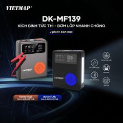 Bộ Bơm Lốp Kích Bình 5 trong 1 Vietmap DK-MF139 - Nâng cao An Toàn Đường Đi với Sạc Dự Phòng, Đèn Pin LED, Vá Lốp Khẩn Cấp
