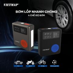 Bộ Bơm Lốp Kích Bình 5 trong 1 Vietmap DK-MF139 - Nâng cao An Toàn Đường Đi với Sạc Dự Phòng, Đèn Pin LED, Vá Lốp Khẩn Cấp