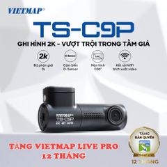 Camera hành trình VIETMAP TS-C9P 2K siêu nét với GPS tích hợp, góc quay 150°, Wi-Fi và cảm biến G-Sensor, an toàn cho mọi chuyến đi