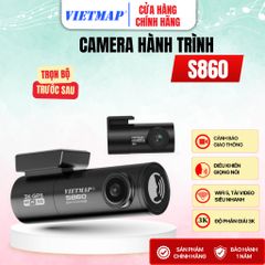 Camera Hành Trình VIETMAP S860 - An Toàn Với Ghi Hình 3K Trước & Full HD Sau, Cảnh Báo Giao Thông Thông Minh, Thiết Kế Nhỏ Gọn 2025