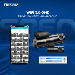 Camera Hành Trình VIETMAP S860 - An Toàn Với Ghi Hình 3K Trước & Full HD Sau, Cảnh Báo Giao Thông Thông Minh, Thiết Kế Nhỏ Gọn 2025