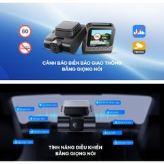 Camera Hành Trình Vietmap S720 4K - Ghi Hình Ban Ngày Ban Đêm, Cảnh Báo Giao Thông Thông Minh, Điều Khiển Bằng Giọng Nói, Quà Tặng Thẻ Nhớ 64GB