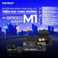 Camera Hành Trình VIETMAP SpeedMap M1 - Giám Sát An Toàn, Cảnh Báo Tốc Độ, Ghi Hình Super HD 2K, Ứng Dụng Tiện Lợi