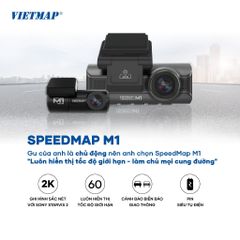 Camera Hành Trình VIETMAP SpeedMap M1 - Giám Sát An Toàn, Cảnh Báo Tốc Độ, Ghi Hình Super HD 2K, Ứng Dụng Tiện Lợi