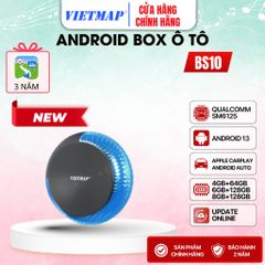 Android Box Ô Tô Vietmap BS10 - Nâng Cấp Màn Hình DVD Thông Minh, Dẫn Đường Vietmap Live, Kết Nối Carplay & Android Auto Không Dây