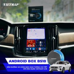 Android Box Ô Tô Vietmap BS10 - Nâng Cấp Màn Hình DVD Thông Minh, Dẫn Đường Vietmap Live, Kết Nối Carplay & Android Auto Không Dây