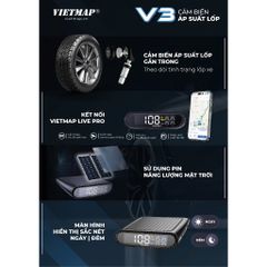 Cảm Biến Áp Suất Lốp TPMS Bluetooth Vietmap BT10 - Giải Pháp Theo Dõi Nhiệt Độ và Áp Suất An Toàn Cho Xe Hơi
