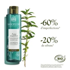 Toner Hữu Cơ Sanoflore Aqua Magnifica - Giảm Mụn, Kiểm Soát Dầu Cho Da Dầu & Hỗn Hợp - Sạch Sâu, Thoáng Mát